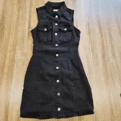 美品　ZARA　ザラ　ノースリーブ　デニムワンピース