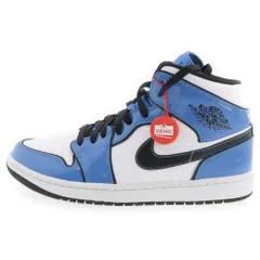 NIKE (ナイキ) AIR JORDAN 1 MID SIGNAL BLUE エアジョーダン1 ミッド SE シグナルブルー ミッドカットスニーカー ブルー US9.5/27.5cm DD6834-402
