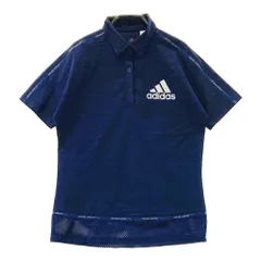 サイズ：M ADIDAS GOLF アディダスゴルフ  半袖ポロシャツ ボタンダウン  ネイビー系 [240101349016]# ゴルフウェア レディース ストスト