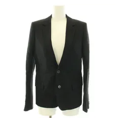 サンローラン パリ SAINT LAURENT PARIS 15年製 テーラードジャケット シングル 2B センターベント ウール 絹 シルク F34 XS 黒 ブラック 370346 /YTのサムネイル