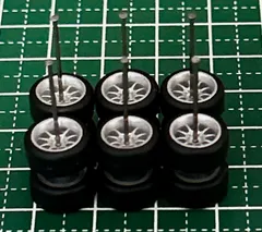1/64　スカイライン改　ケンメリ2Dr　シャドー　ホイール　アルミ製　深リム 1/64 スカイライン改 ケンメリ2Dr シャドー ホイール アルミ製