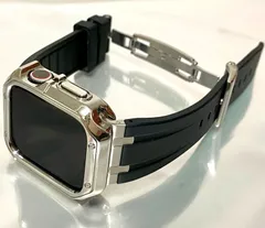 シームレス ＆シルバーTPU アップルウォッチ ラバーベルト Apple Watch ケース カバー 38 40 41 42 44 45 49mm Apple Watch バンド box入り高級ランク
