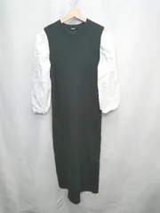 ◇ Mila Owen クルーネック　春向け　大人　フェミニン 長袖 ロング丈 ワンピース サイズ0 ブラック系 レディース E  【1504210003152】