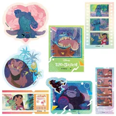 【メール便】リロ＆スティッチ ダイカットシール ホログラムステッカーセット 7枚セット アニメFフレーム ディズニー インロック コレクション雑貨 デコシール デコレーション キャラクター グッズ 
