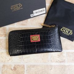 美品〉レザージュエルズ クロコダイル ラウンドファスナー 定価18万円
