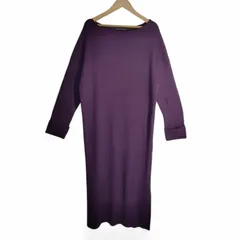 アーバンリサーチ　ニット・セーター　ワンピース　長袖　フリーサイズ　パープル　紫