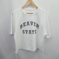 ◇ ⊃ ノーブランド カジュアルウェア系 半袖 スウェットシャツ サイズＭ ホワイト系 レディース E  【1507080001310】