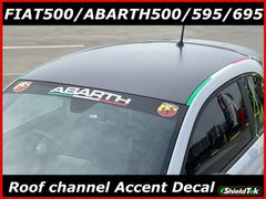 FIAT500・ABARTH595 ルーフチャンネル　アクセントデカール