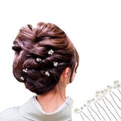 【数量限定】Uピン 和装 セット 結婚式 パール ヘアピン ＆JuJu 髪飾り