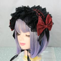 紅墨　ヘッドドレス　ロリータ　和ゴス　ゴスロリ