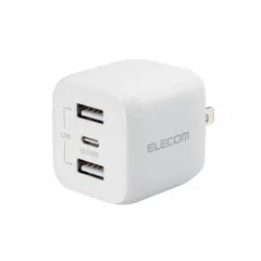 【新品・7営業日以内発送】ELECOM エレコム MPA-ACCP4032WH USB Type－C 充電器 PD対応 合計出力32W Type C×1 USB A×2 折りたたみプラグ 小型 軽量 ホワイト MPAACCP4032WH【沖縄離島販売不可】