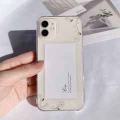 クリアフラワー 金箔 iPhoneケース クリアケース おしゃれ