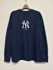 F.C.Real Bristol ブリストル MLB ニューヨーク ヤンキース New York Yankees 紺 ネイビー 長袖 Tシャツ ロンT カットソー Lサイズ 極美品