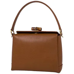 グッチ GUCCI バンブー ハンドバッグ オールドグッチ ターンロック 2WAY ショルダーバッグ 0000260175 ハンドバッグ レザー ブラウン レディース 【中古】