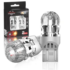 360°全方位発光 テールランプ拡散カバー t20 ダブル球 t20 レッド レッド ストップランプ キャンセラー内蔵 赤 ハイフラ防止 ブレーキランプ 高輝度 爆光 ダブル 12V車対応 led 無極性 車検対応 Perrace 2個セット