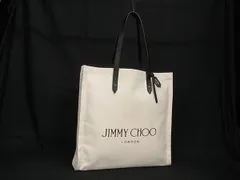□新品□未使用□ JIMMY CHOO ジミーチュウ キャンバス×レザー トート  
