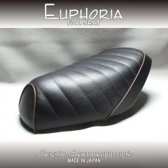 □【DIO ディオ AF27 AF28 SR ZX】張替え済♪　カスタムシート　黒/茶　タックロール《Euphoria》□MK59855