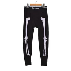 シュプリーム SUPREME ヘインズ Hanes 21AW Bones Thermal pant ボーンズ サーマル パンツ プリント M 黒 ブラック ☆AA★のサムネイル