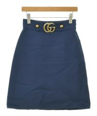 かわいい♡】GUCCI ひざ丈スカート シルク混 36【バックデザイン 
