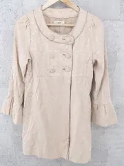 ◇ axes femme アクシーズファム レース柄 長袖 コート M ベージュ系 *  【1002800285006】