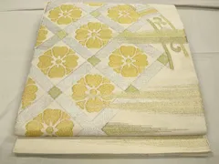 平和屋着物◎太鼓柄袋帯　籬舞花文　金銀糸　正絹　逸品　CAAO4374qe