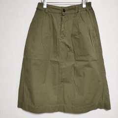 MHL. 595-0132501 WASHED COTTON  スカート 2019 カーキ レディース エムエイチエル【中古】4-0619M∞