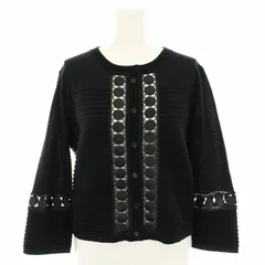 美品 Blumarine ブルマリン ネイビー リボン装飾 ニットカーディガン 美品 Blumarine ブルマリン ネイビー リボン装飾 ニットカーディガン