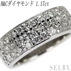 Pt900 H&C ダイヤモンド リング 1.17ct パヴェ - セルビー@3000Fさま