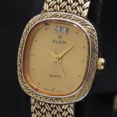 ELGIN クォーツ腕時計 18K GOLD HAND A688 - メルカリ