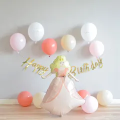 Hanamei ハナメイ 【バルーン パーティー キット プリンセス 】風船 誕生日 バルーン 飾り付け  簡単 おしゃれ  女の子 お姫様  バルーン ガーランド 1歳  2歳 3歳  かわいい くすみ 人気 送料無料
