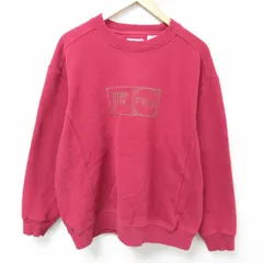 XL/古着 フィラ FILA 長袖 スウェット メンズ 00s ビッグロゴ 刺繍 クルーネック エンジ 25apr10 中古 スエット トレーナー トップス