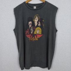 Aerosmith エアロスミス バンドTシャツ カットオフ チャコール メンズ 古着 ロック アメカジ