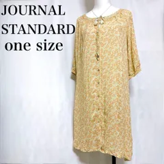 ジャーナルスタンダード シャツワンピース 花柄 七分袖 とろみ ゆったり 前開き used in Japan