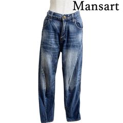 ヤマダヤ　Mansart　マンサール レディース　ジーンズ　ローライズ　Extract of BLUE 　古着　デニムパンツ 3D　立体デザイン　LL