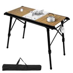Panovol 頑丈 収納袋付き30㎏荷重 焚き火テーブル 耐熱 アルミ table camping BBQ テーブル テーブル テーブル バーベキュー コンパクト 簡単便利 高さ調節 軽量 折り畳み キャンプ用品 アウトドア テーブル【15秒組立!!】IGT