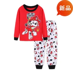 新品 男の子用 パウパトロール 長袖パジャマ 上下セット 100cm-130cm 綿 ルームウェア ハロウィン 可愛い キャラクター服