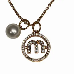 超希少✨未使用保管 ミュウミュウ シェル　3連 パールネックレス　シルバー ミュウミュウ Miu Miu MIUMIU ネックレス 5IC127 2F89 チャーム