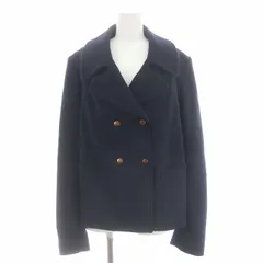 シーバイクロエ SEE BY CHLOE ウール混 Pコート ピーコート アウター ショート丈 スナップボタン 42 紺 ネイビー /ES ■OSのサムネイル