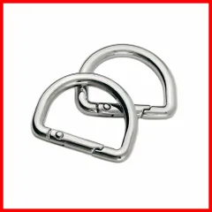 【人気商品】バッグ 手芸 もち手 手作り 用 パーツ 装飾 金具 ネジ式 D型カン DIY バックル Dカン 補修 スプリングフック 2個入り 修理 [LMAPUR]