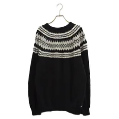 UNIFORM EXPERIMENT (ユニフォームエクスペリメント) 22AW NORDIC CREWNECK KNIT ノルディッククルーネックニット セーター ブラックのサムネイル