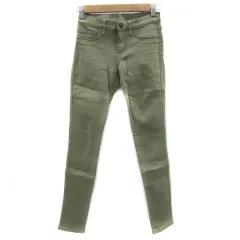 マウジー MOUSSY スキニーパンツ アンクル丈 1 カーキ /YM12