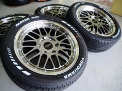 深リム メッシュ levanna V10LTH 18inch 7.0J 6H139.7+38 HBK ヨコハマ PARADA PA03 車検対応タイヤ 225/50R18 200系ハイエース