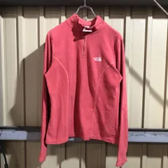 548 THE NORTH FACE ハーフジップ フリーストレーナー レッドピンク M ザ・ノースフェイス ワンポイント 刺繍ロゴ 古着卸 アメリカ仕入