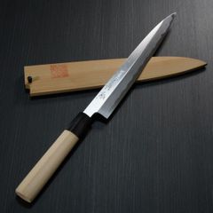 ☆新品送料込☆郷右馬允義弘白二鋼刺身包丁210mm七寸水牛柄マチ磨き裏