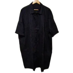 最終値下げy'sワイズ　黒 半袖 ロングワンピース Y's(ワイズ) Center zip short sleeve wool maxi dress センター