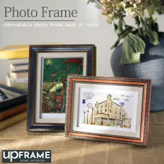 フォトフレーム 額縁 御洒落 樹脂製 置き掛け兼用 レトロ アンティーク ヴィンテージ 壁掛け 卓上 縦横兼用 額縁 写真L版 Red