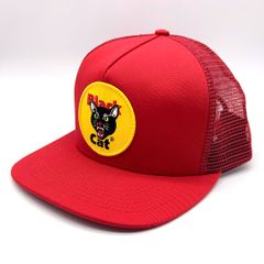 Supreme シュプリーム　ブラックキャット　メッシュバック　5パネル　フリーサイズ　レッド　未使用品