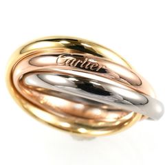 Cartier カルティエ トリニティリング 現行モデル SM 3連リング K18 スリーカラー SIZE:49 AU750 指輪