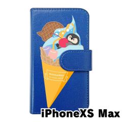 【新品未使用】 iPhone XS Max アイフォンテンエスマックス スマホケース 手帳型 (色:ダークブルー×柄:ペンギンアイス) moimoikka モイモイッカ ぺんぎん 動物 アニマル flip2-iphonexsmax-dbl-20117のサムネイル
