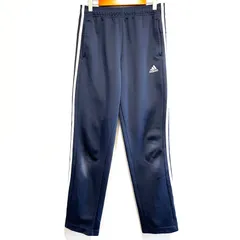 (^w^)b adidas アディダス ジャージ トラックパンツ パンツ 三本ライン テーラード スリムフィット カジュアル スポーツ トレーニング 運動 ウエストゴム ロゴ刺繍 黒 ブラック メンズ サイズM